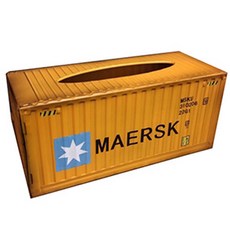 BK 麝香容器衛生紙盒 黃色, 1個