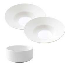 DASODA 義大利麵盤 27cm 2入+醬料碟, 白色, 1組