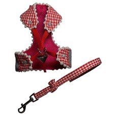 앤티스 애완동물 하운드투스체크 하네스 세트 S, 레드, 1세트