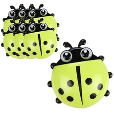 瓢蟲牙刷架, 綠色, 7件