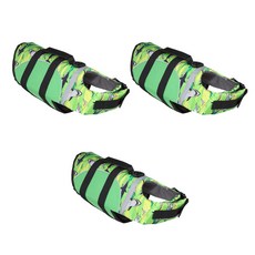 Petnine 寵物救生衣 3件組, 鯊魚綠