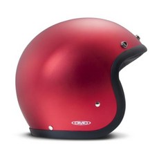 DMD 빈티지 오픈페이스 제트형 오토바이 헬멧, 메탈릭레드