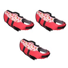 Petnine 寵物救生衣 3件組, 草莓紅