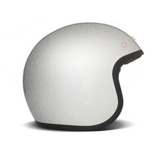 DMD 빈티지 오픈페이스 제트형 오토바이 헬멧, 글리터실버