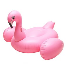 Lenwave 紅鶴造型游泳圈+修補貼, 1套, 粉色的