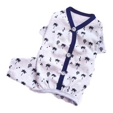 반려동물 코튼 파자마올인원, 잎사귀, 1개