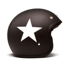 DMD 빈티지 오픈페이스 제트형 바이크 스쿠터 오토바이 헬멧, 스타매트블랙