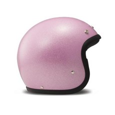 DMD 빈티지 오픈페이스 제트형 바이크 스쿠터 오토바이 헬멧, 글리터핑크