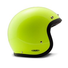 DMD 빈티지 오픈페이스 제트형 바이크 스쿠터 오토바이 헬멧, 플루오옐로우