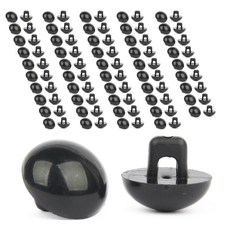 娃娃眼球扣型 13.5mm 2入, 黑色的, 50套