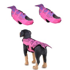 에이프릴16 반려동물 바다세상 구명조끼 3p, 핑크인어