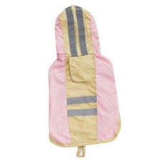 PetNine 寵物雙色防水雨衣, 粉米色