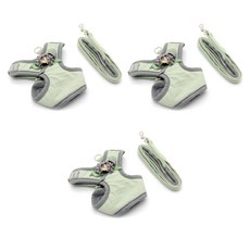 펫나인 반려동물 플라워 하네스세트 S, 그린, 3세트