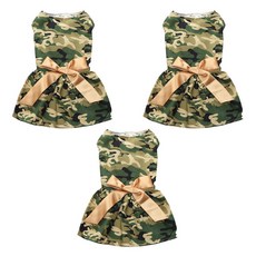 April16 寵物春夏短裙 3件組, 迷彩圖案