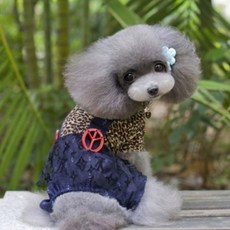 April 16 寵物和平吊帶連身衣 3件組, 豹紋