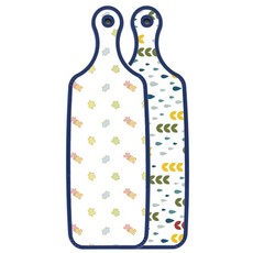 Loem Design 藍色版雙面託盤砧板 雨水與新芽圖案, 拼圖, 1個