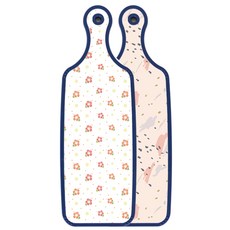 ROEM DESIGN Blue Edition 雙面上菜砧板 圖案, 煙燻色牽牛花白, 1個