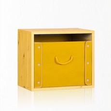 하우디가구 칸높은 칼라공간박스 DIY 책장, 옐로우옹이, 1단
