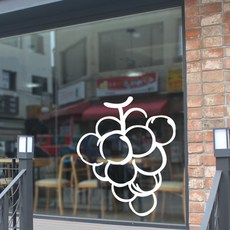 設計樹叢 圖案貼紙 大圖示 49, 白色