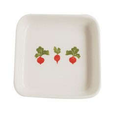 모이내츄럴 사각찬기 10cm, 야채패턴(래디시), 1개