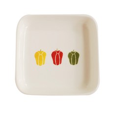 모이내츄럴 사각찬기 10cm, 야채패턴(파프리카), 1개