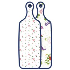 Loem Blue Edition 山茶花圖案砧板, 紅紫色玫瑰白, 1個