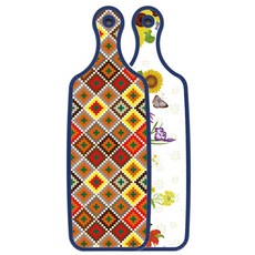 Roem Design 藍色版 雙面託盤砧板 花壇, 格紋線條鑽石, 1個