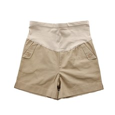 BONBONSTORY 鈕扣口袋孕婦短褲