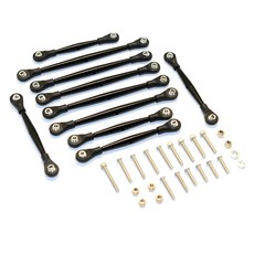GPM RC5684鋁製連結零件&轉向桿 10入 色 黑色 RC連接桿, 混色, 1套