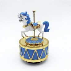 BENCHANG JS 오르골 메리 고 라운드 BC1136, 블루 + 골드