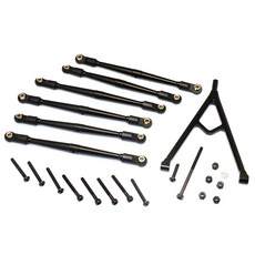 GPM ALUMINIUM ADJUSTABLE LINK PARTS WITH MOUNT FOR 295mm WHEELBASE 7p, BK, 1세트