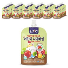 엘빈즈 매일매일 건강한습관 어린이 사과매실 음료, 80ml, 30개입