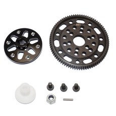 GPM STEEL 45 SPUR GEAR 48 PITCH 85T + ALUMINIUM SPUR GEAR ADAPTER, BK, 1세트