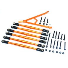 GPM ALUMINIUM ADJUSTABLE LINK PARTS WITH MOUNT FOR 295mm WHEELBASE 7p, OR, 1세트