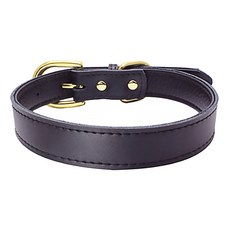 알럽펫 컬러 레더 목걸이 A, 블랙, 1개