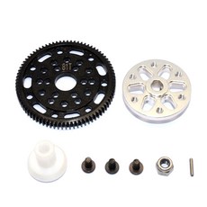 GPM STEEL #45 SPUR GEAR 48 PITCH 81T + ALUMINIUM SPUR GEAR ADAPTER, S, 1세트