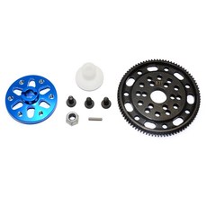 GPM STEEL #45 SPUR GEAR 48 PITCH 87T + ALUMINIUM SPUR GEAR ADAPTER, B, 1세트