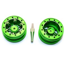GPM ALUMINIUM 6 POLES SIMULATION WHEELS IN SILVER EDGE FOR 1.9" TIRE WITH HEX TOOL 1PR세트, G, 1세트