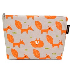 dotomari 多用途防水拉鍊式尿布袋, 灰色 北歐狐狸款