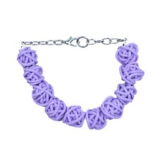 하온펫 강아지 파티용 목걸이 XS, 연보라, 1개