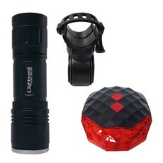 lightmania 行走 Sierra Zoom AAA 電池組合自行車燈 + 夾子座 + Dia 激光尾燈, 混色, 1套