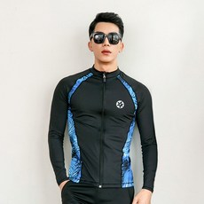 튜브트리 펀한커플 남성용 래쉬가드 집업 바캉스 비치웨어 A223