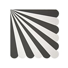 슈퍼식스 일회용 식기 냅킨, 검은색줄무늬, 1개