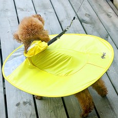 제제펫 형광후드챙 반려견 레인코트, Y499PDFC016, 1개