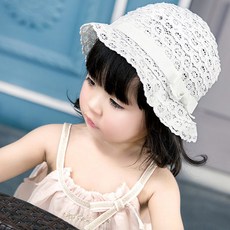 JOY MULTI 女童蕾絲蝴蝶結漁夫帽