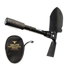 슈퍼식스 캠핑용 휴대용 삽, 혼합 색상, 1개