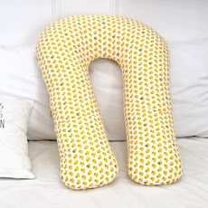 Daeyil Company黃色小鴨兒童U型身體枕套, 白色的