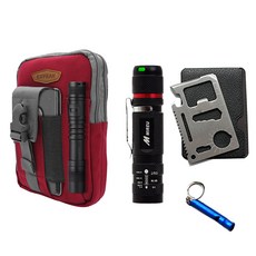 EXPEAK Molly Survival XL Pouch Red + Mini LED Light + Multi Tool 隨機發貨 + Whistle 隨機發貨