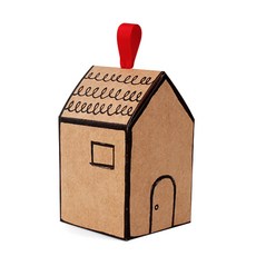 hello moris 牛皮紙長形房屋盒 8.5 x 8.5 x 9 cm, 混色, 20入