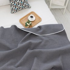 APOA ROOM Elly 60支紗長絨棉床墊毯, 灰色的